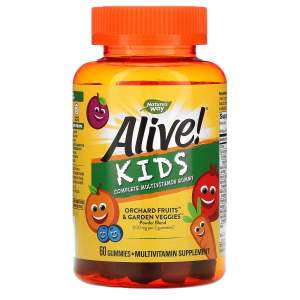 Nature's Way, Alive! Kids, Мультивітамінний комплекс для дітей, Cherry, Orange & Grape , 60 Gummies Nature's Way, Alive! Kids, Мультивітамінний комплекс для дітей, Cherry, Orange & Grape , 60 Gummies