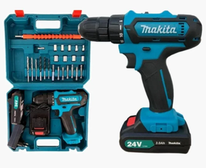 Шуруповерт аккумуляторный Makita 550 24V с набором инструментов